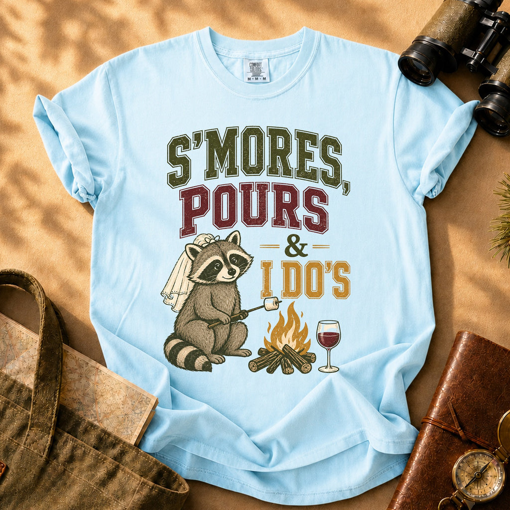 S'mores Pours and I Dos Tee - Chambray