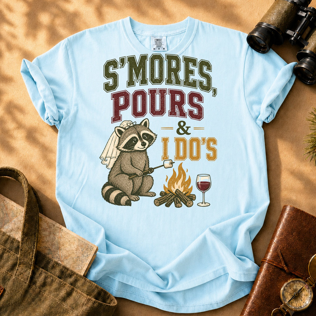 S'mores Pours and I Dos Tee - Chambray