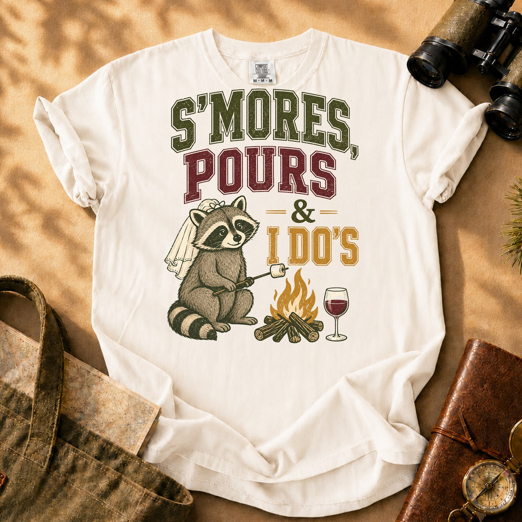 S'mores Pours and I Dos Tee - Ivory