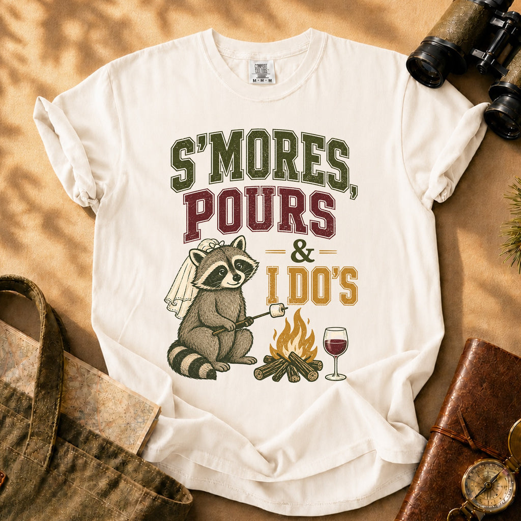 S'mores Pours and I Dos Tee - Ivory