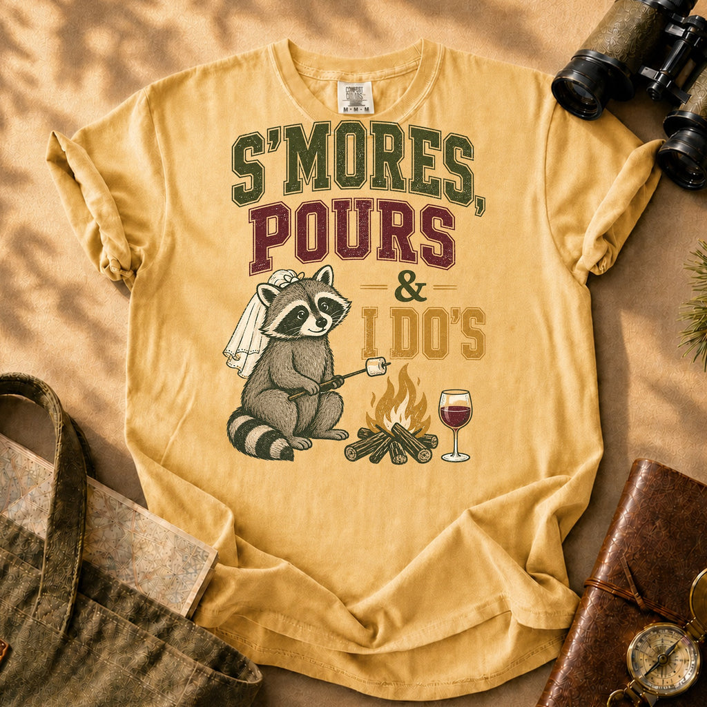 S'mores Pours and I Dos Tee - Mustard
