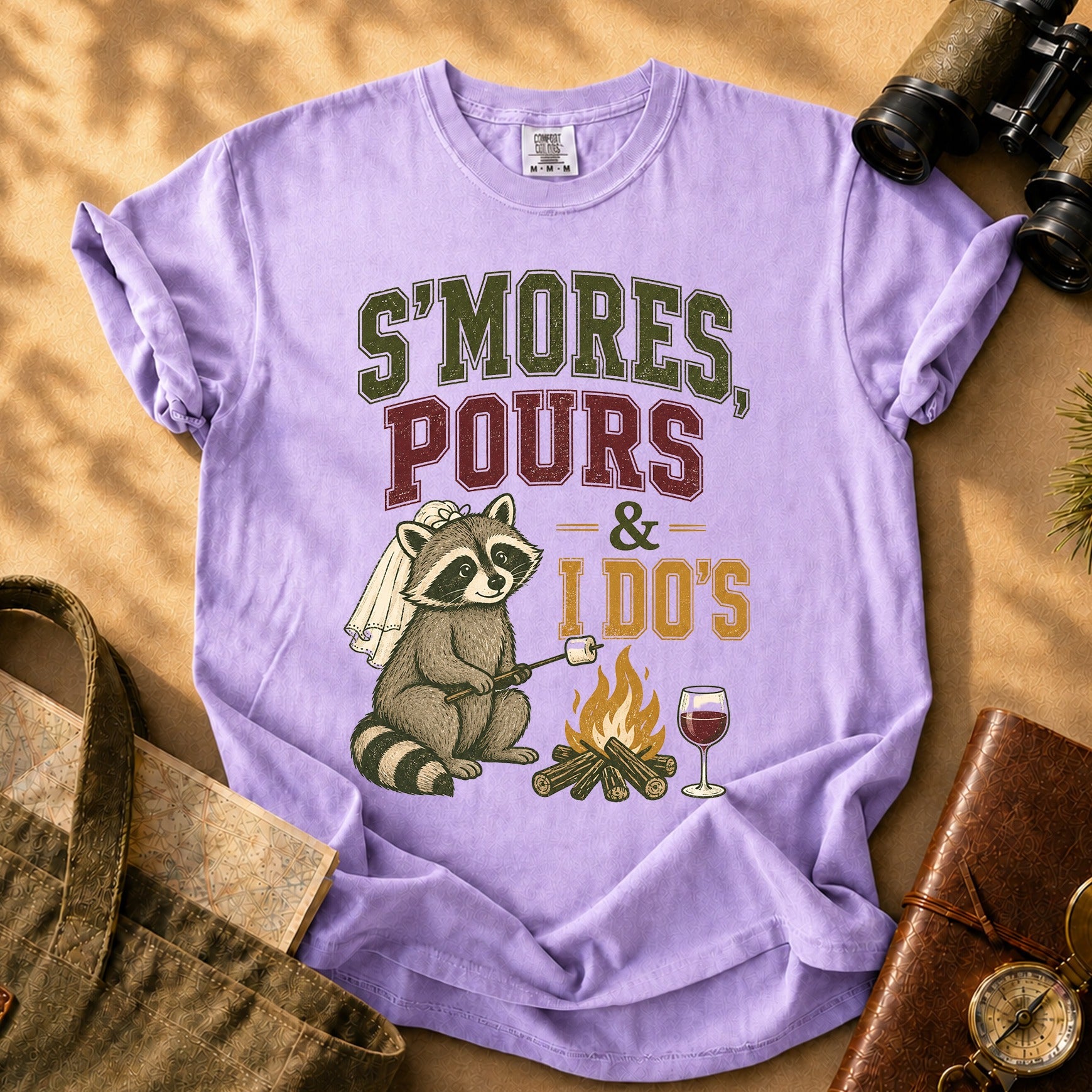 S'mores Pours and I Dos Tee - Orchid