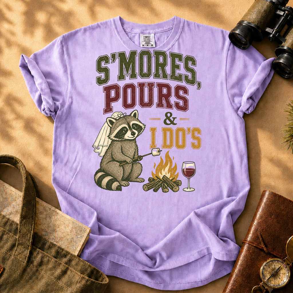 S'mores Pours and I Dos Tee - Orchid