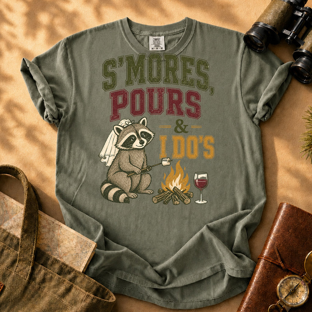 S'mores Pours and I Dos Tee - Sage