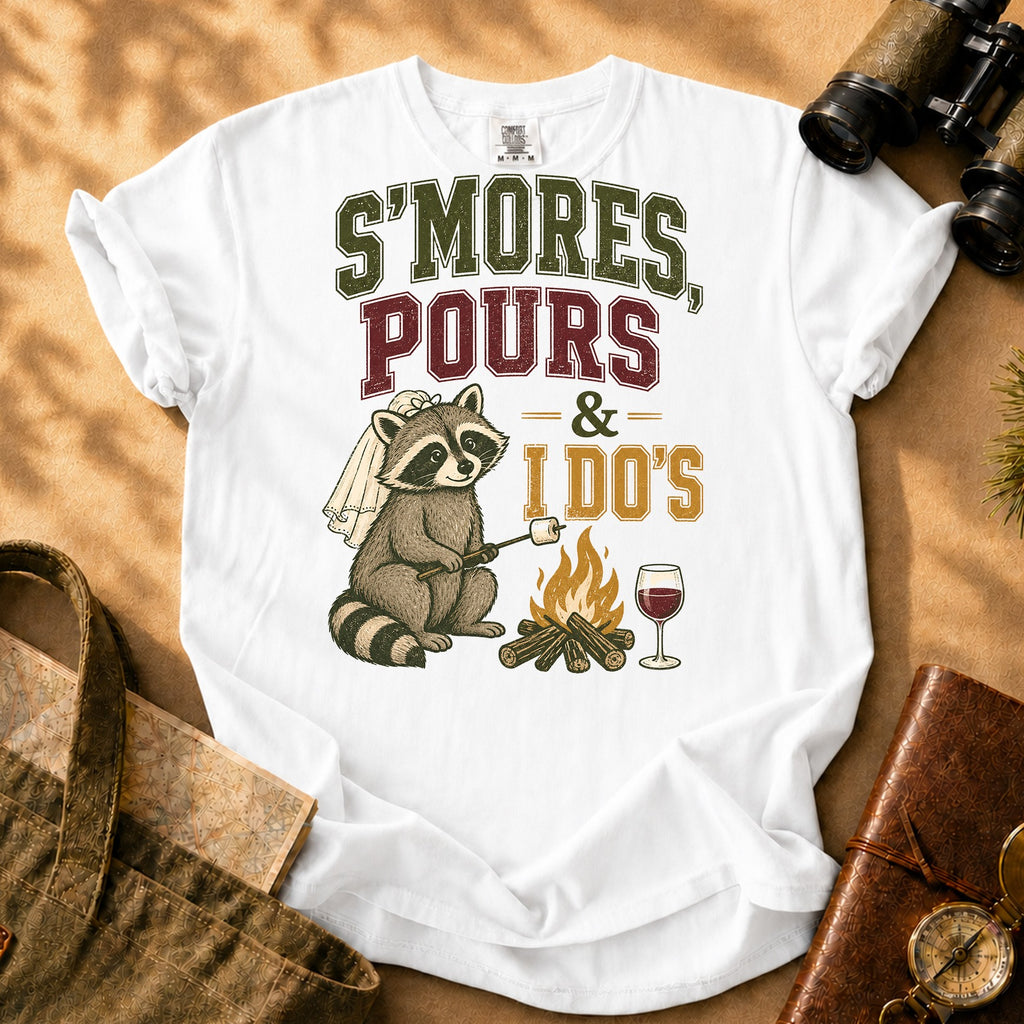 S'mores Pours and I Dos Tee - White