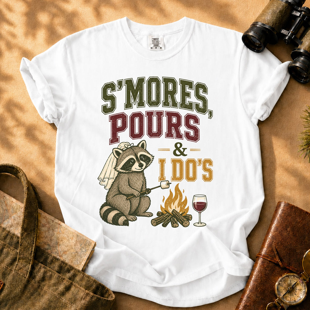 S'mores Pours and I Dos Tee - White