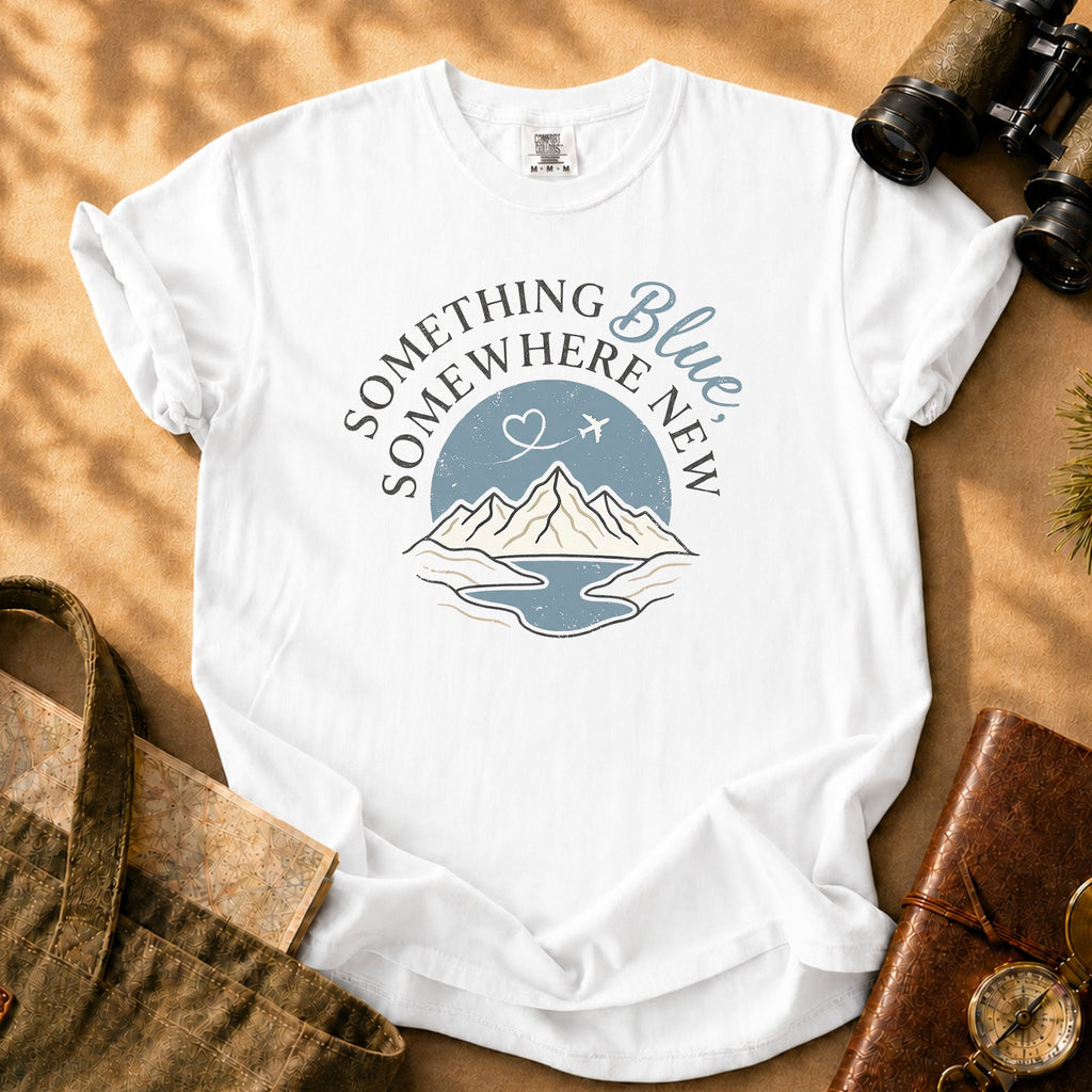 Something Blue Somewhere New Tee - White
