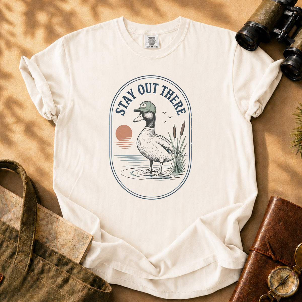 Stay Out There Duck Tee - Ivory