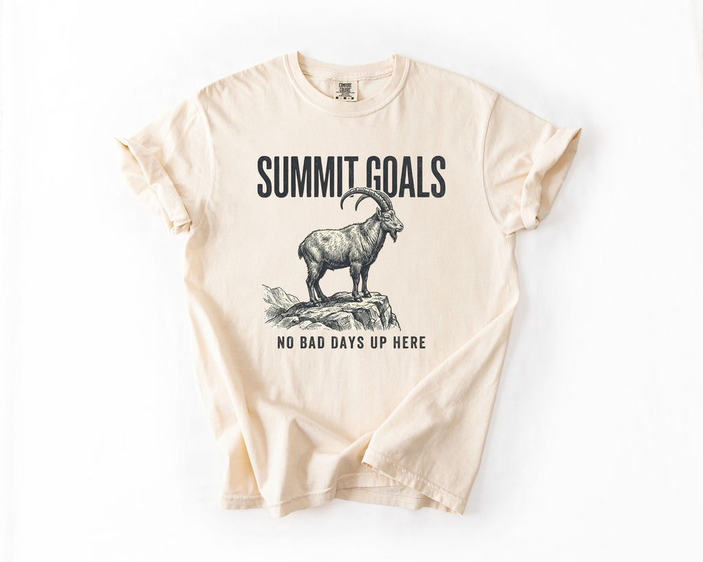Summit Goals Mountain Goat T-Shirt - Ivory
