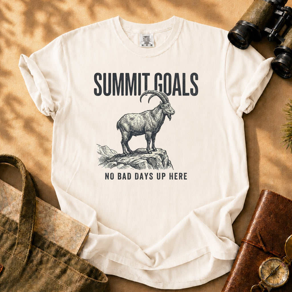 Summit Goals Mountain Goat Tee - Ivory
