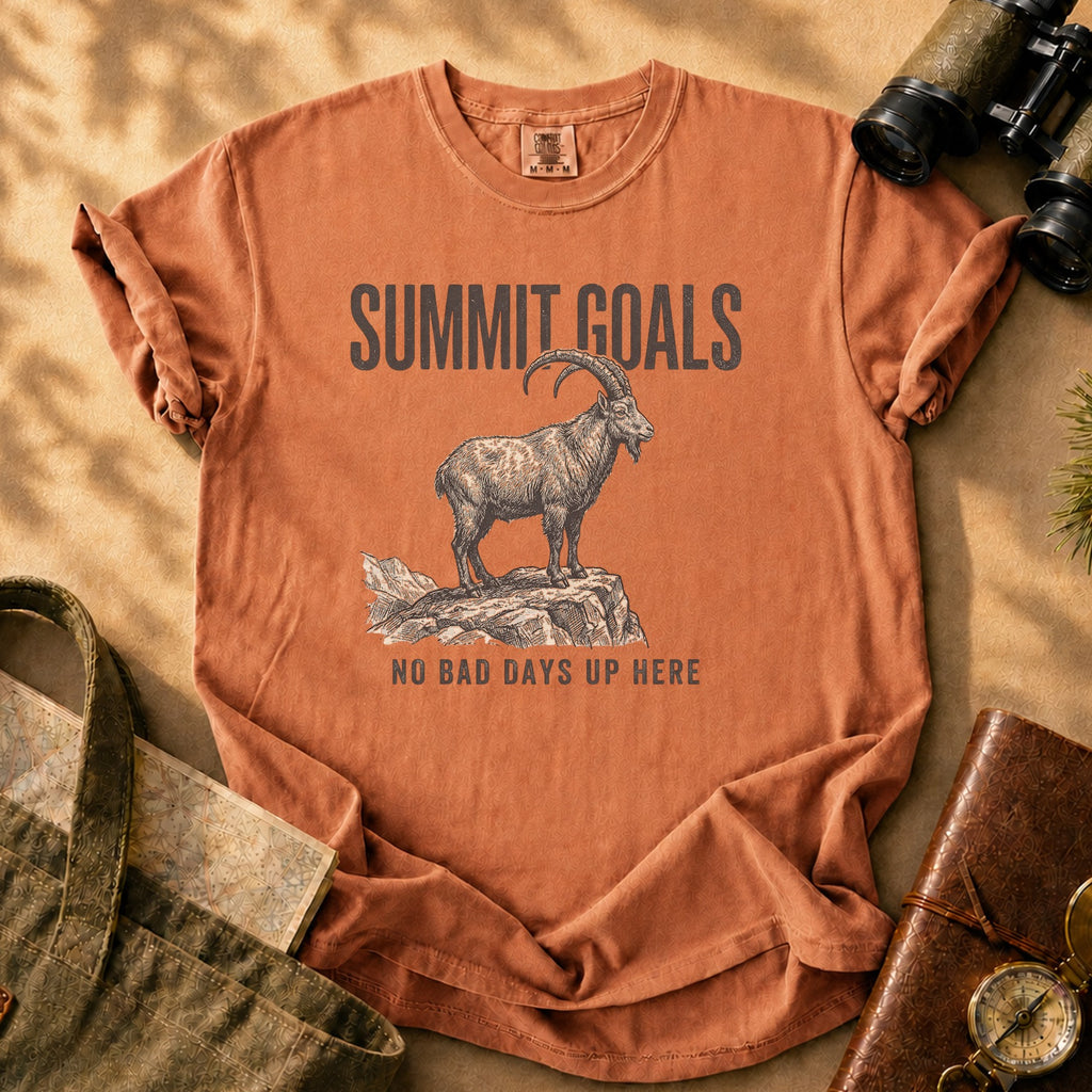Summit Goals Mountain Goat Tee - Yam