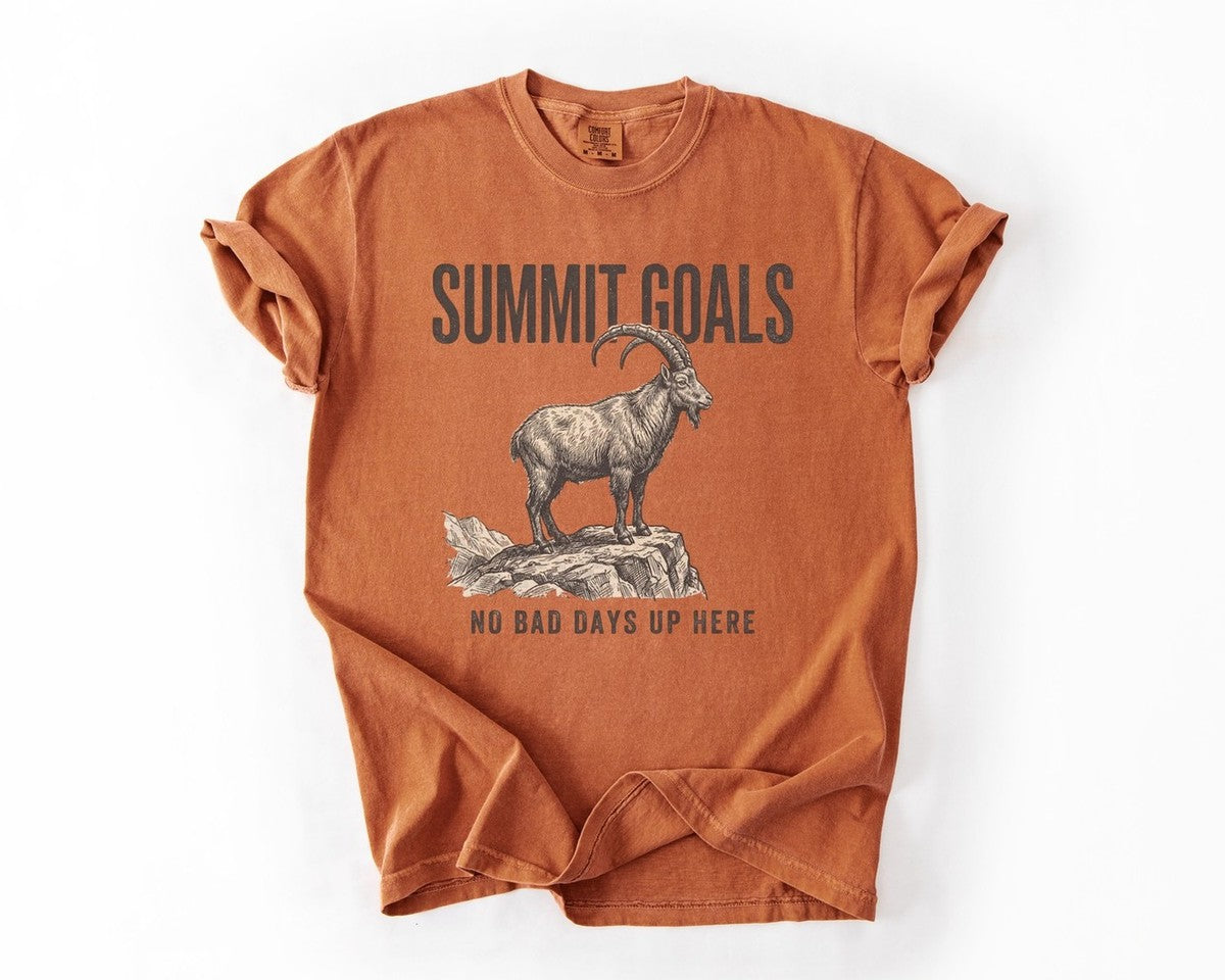 Summit Goals Mountain Goat T-Shirt - Yam