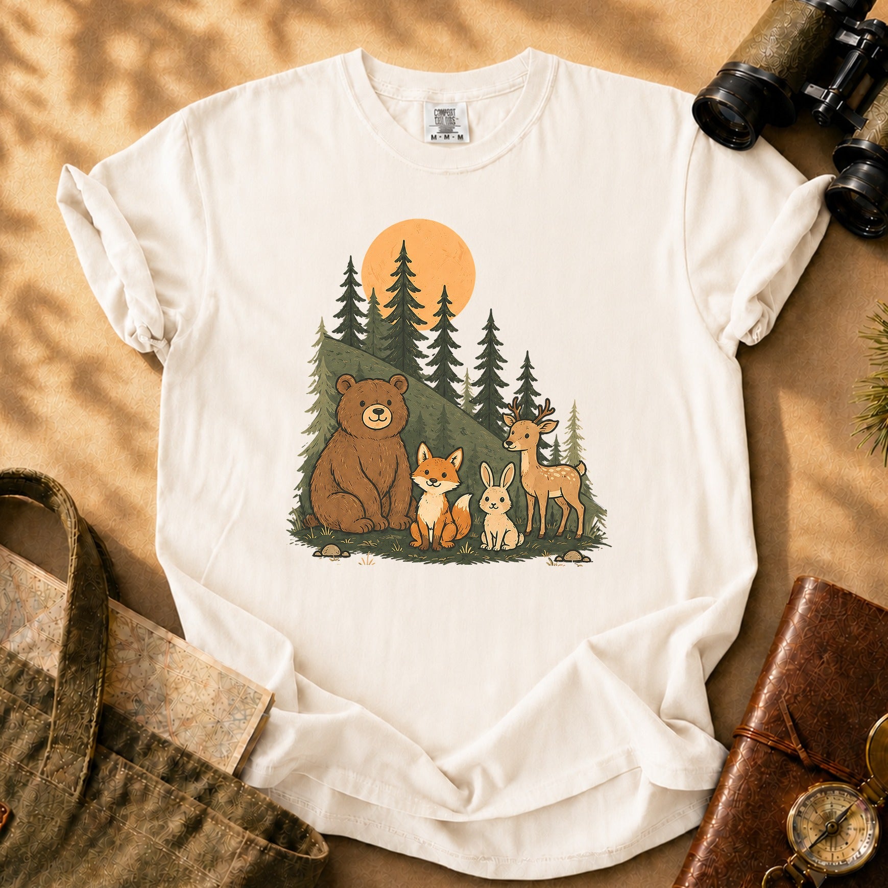 Sunset Forest Nature Shirt Tee - Ivory