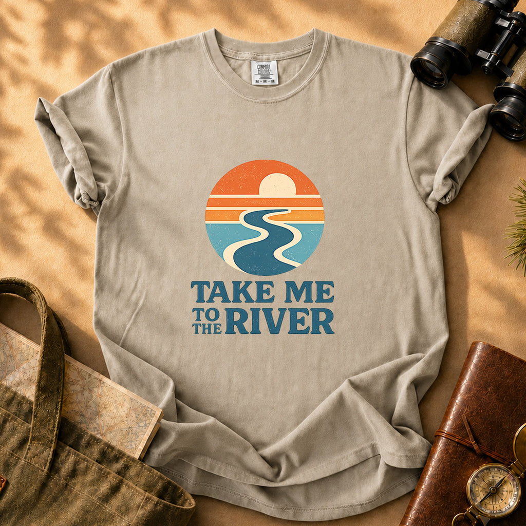 Take Me to the River Tee - Khaki