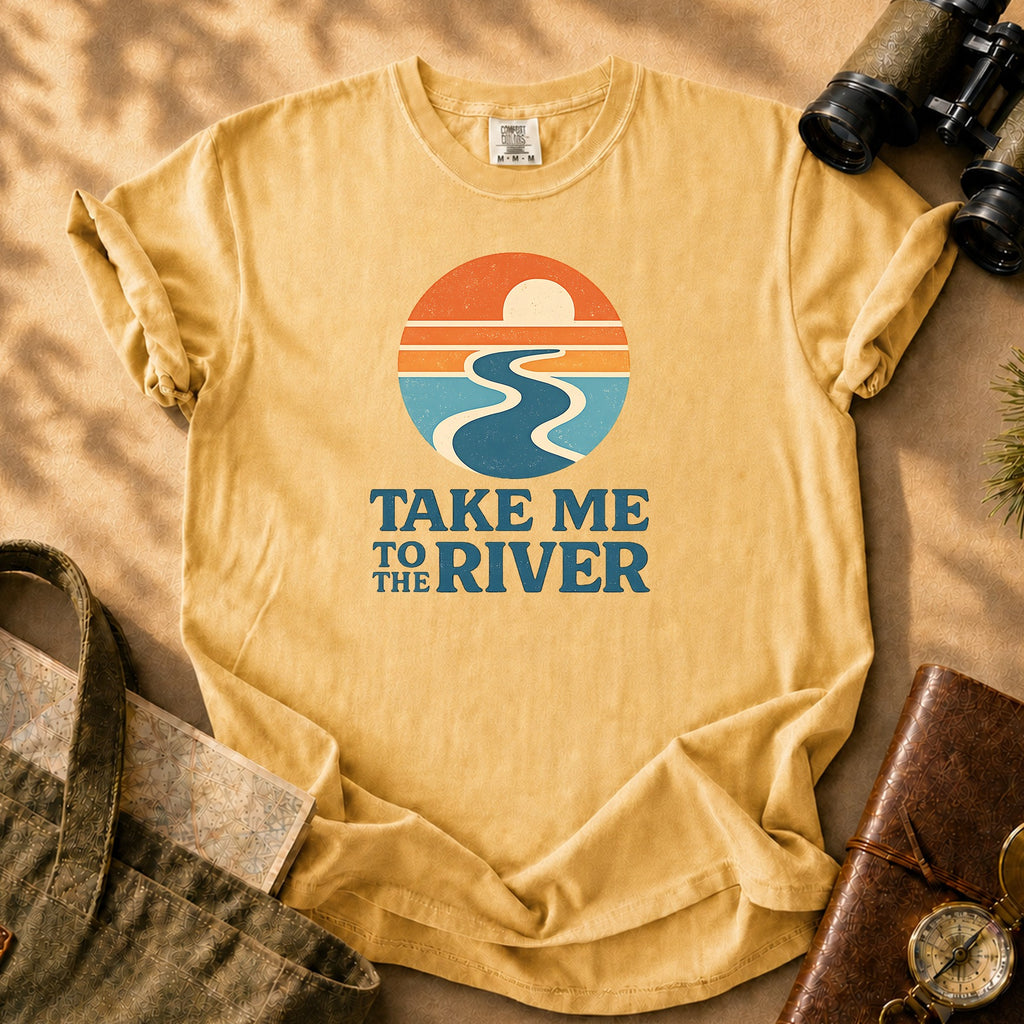 Take Me to the River Tee - Mustard