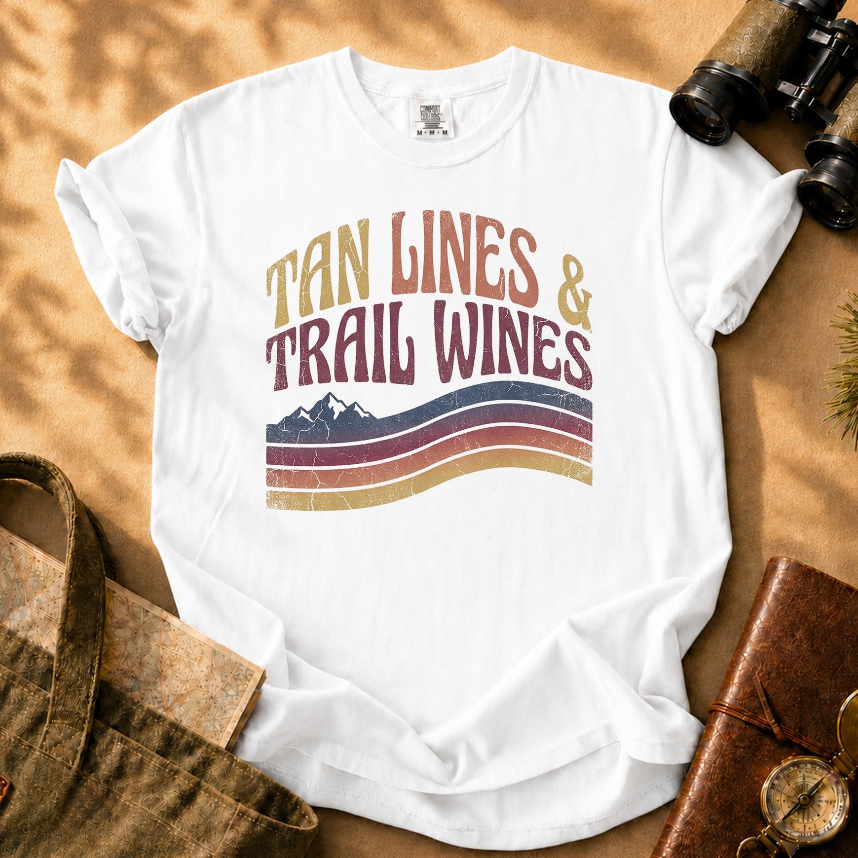 Tan Lines & Trail Wines Tee - White