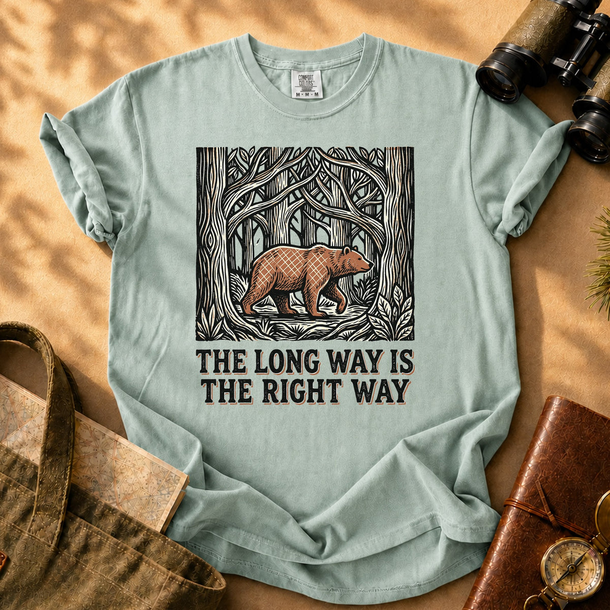 The Long Way Is The Right Way Tee - Bay