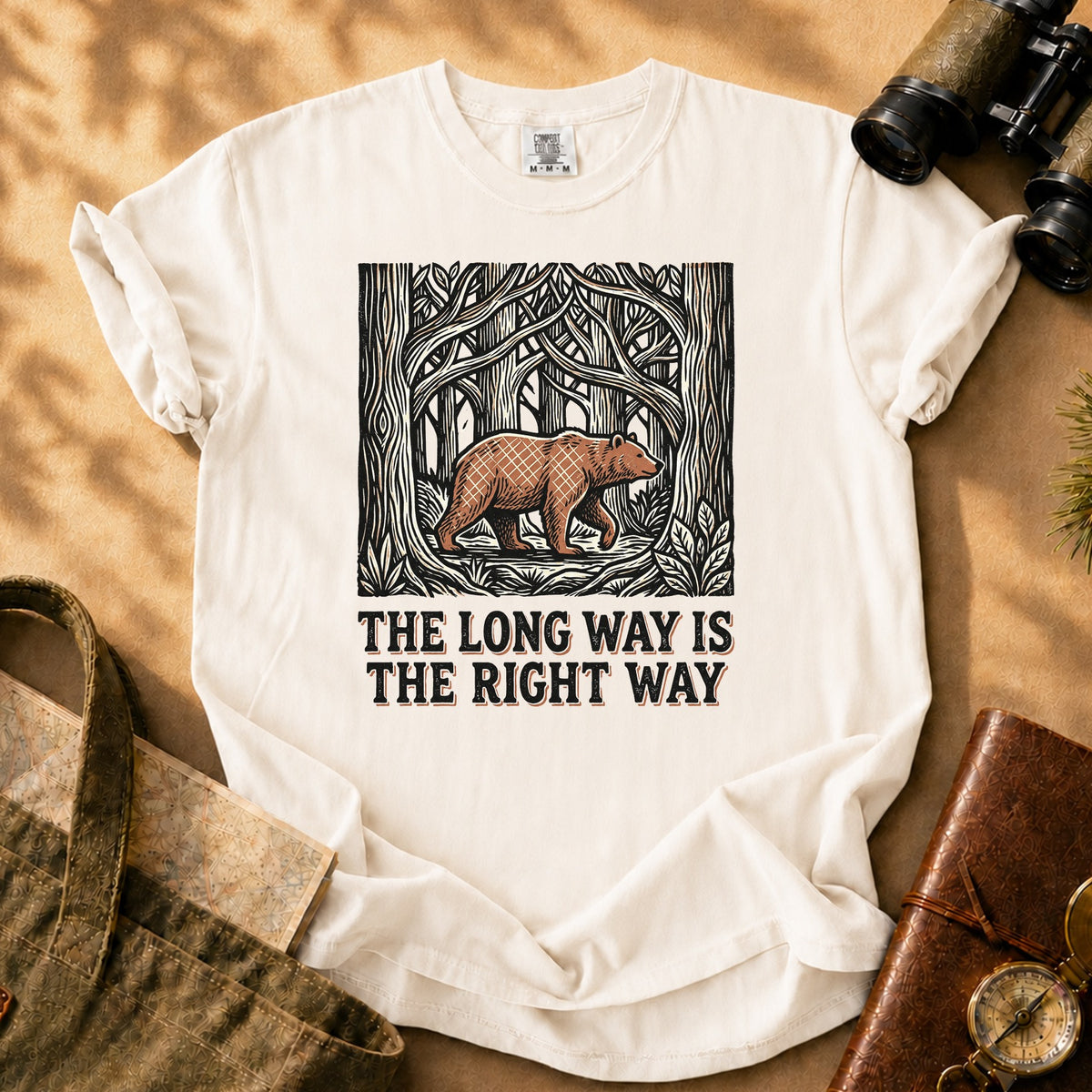 The Long Way Is The Right Way Tee - Ivory