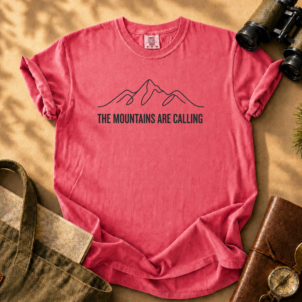 The Mountains Are Calling Tee - Watermelon