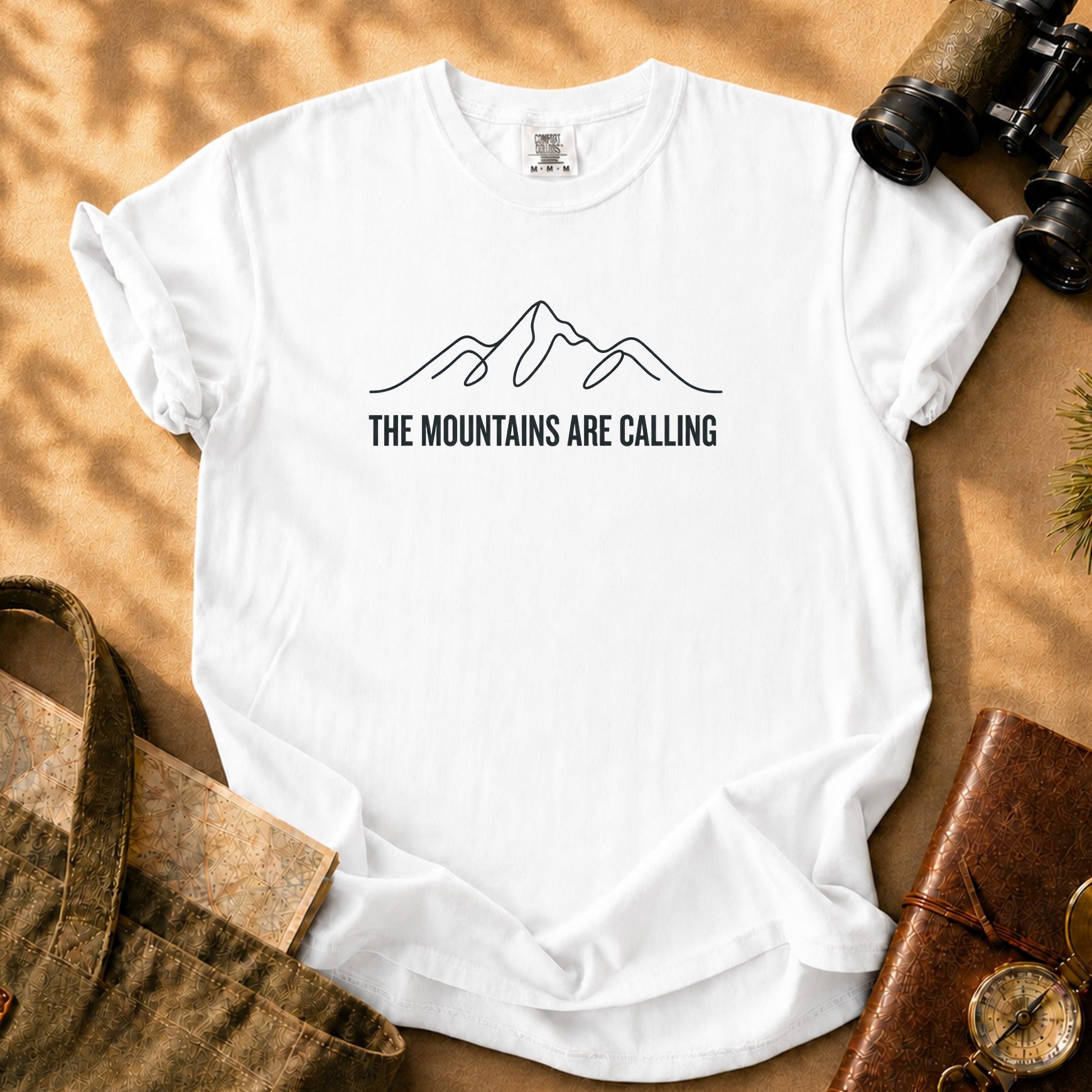 The Mountains Are Calling Tee - White