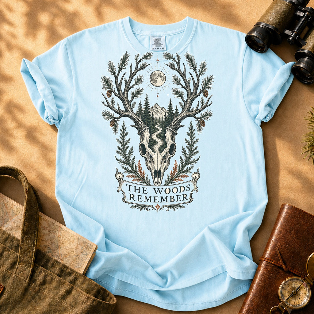 The Woods Remember Tee - Chambray