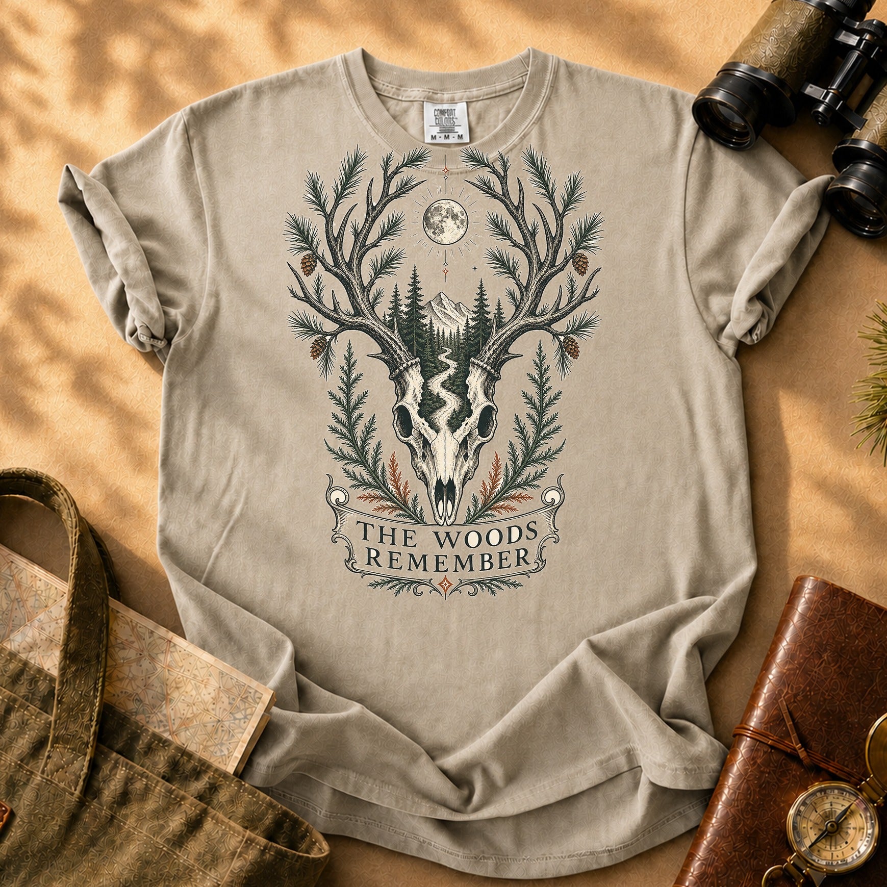 The Woods Remember Tee - Khaki