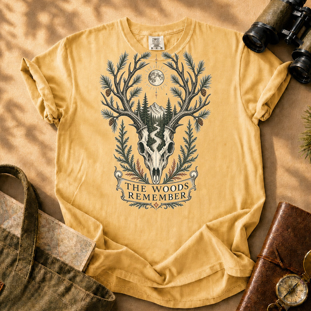 The Woods Remember Tee - Mustard