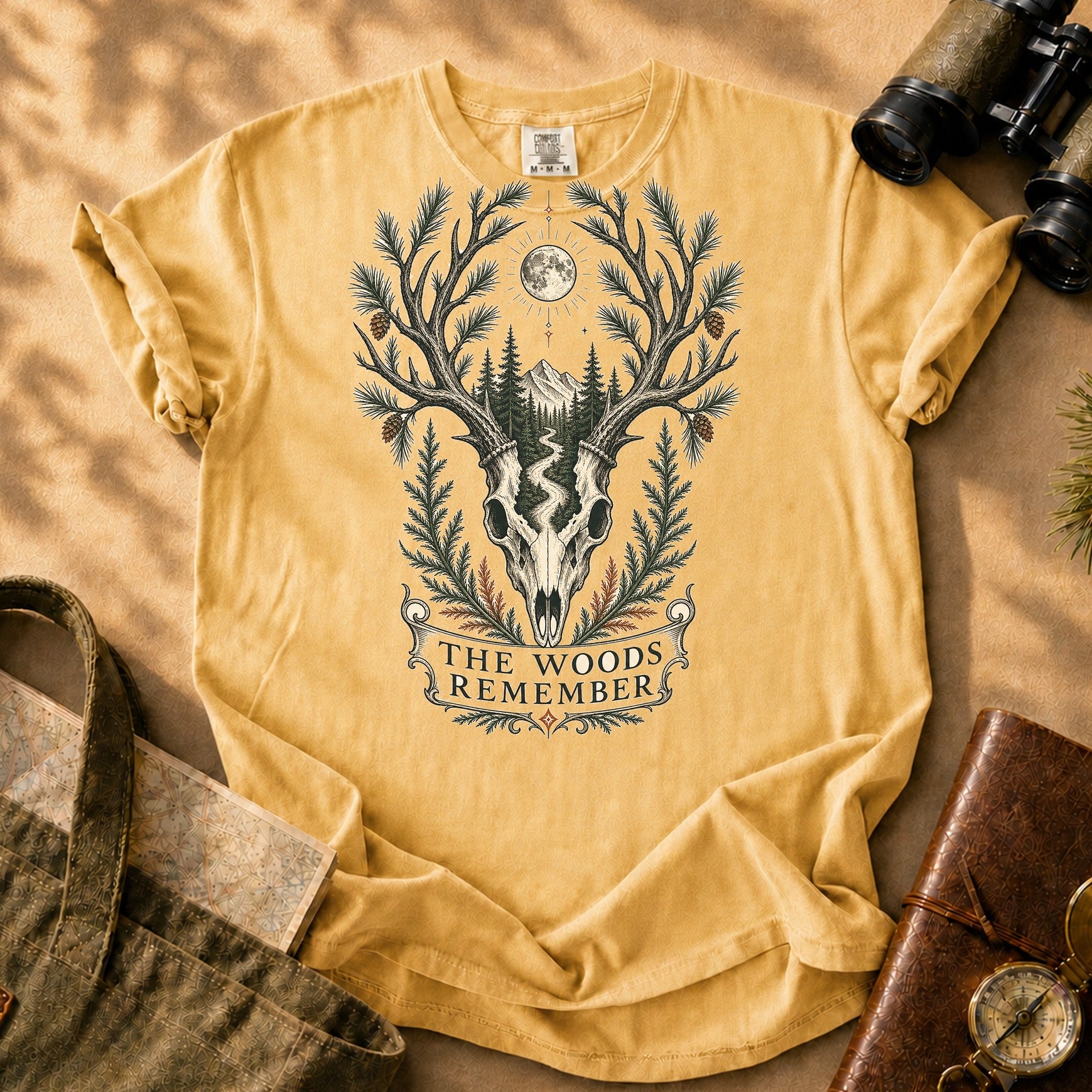 The Woods Remember Tee - Mustard