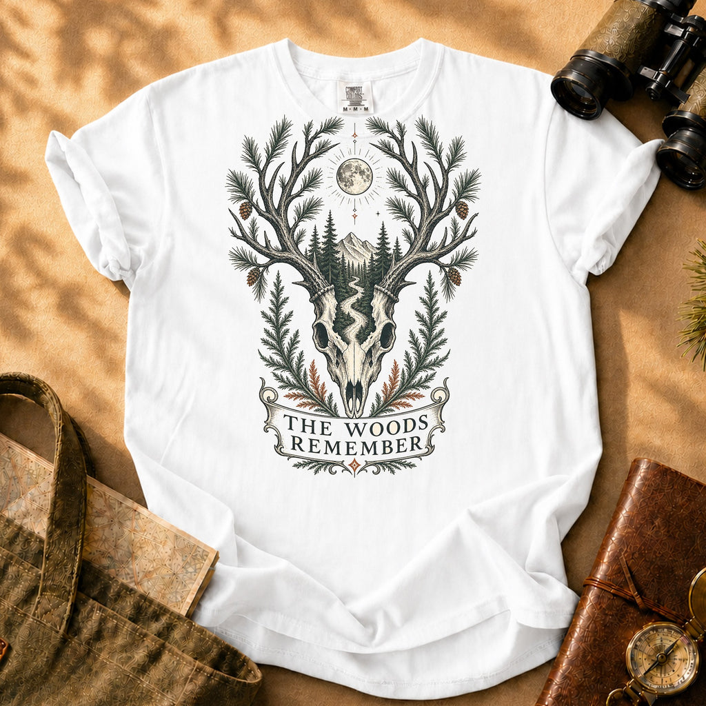The Woods Remember Tee - White
