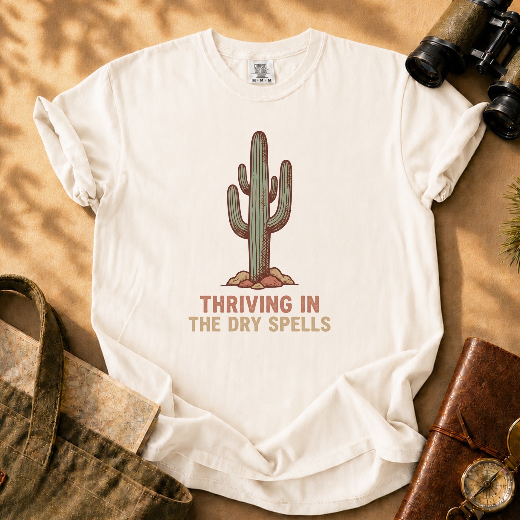 Thriving in the Dry Spells Cactus Tee - Ivory