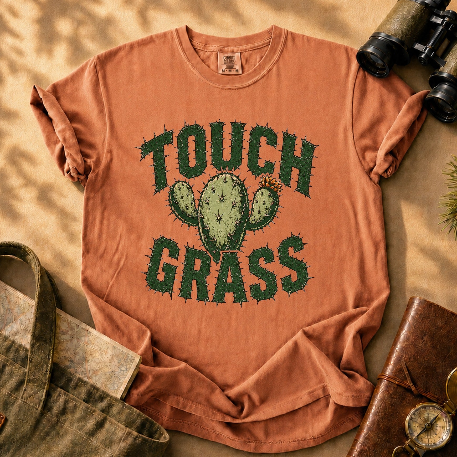 Touch Grass (Cactus Illustration) Tee - Yam