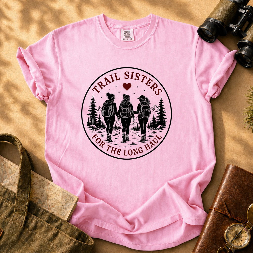 Trail Sisters for the Long Haul Tee - Blossom