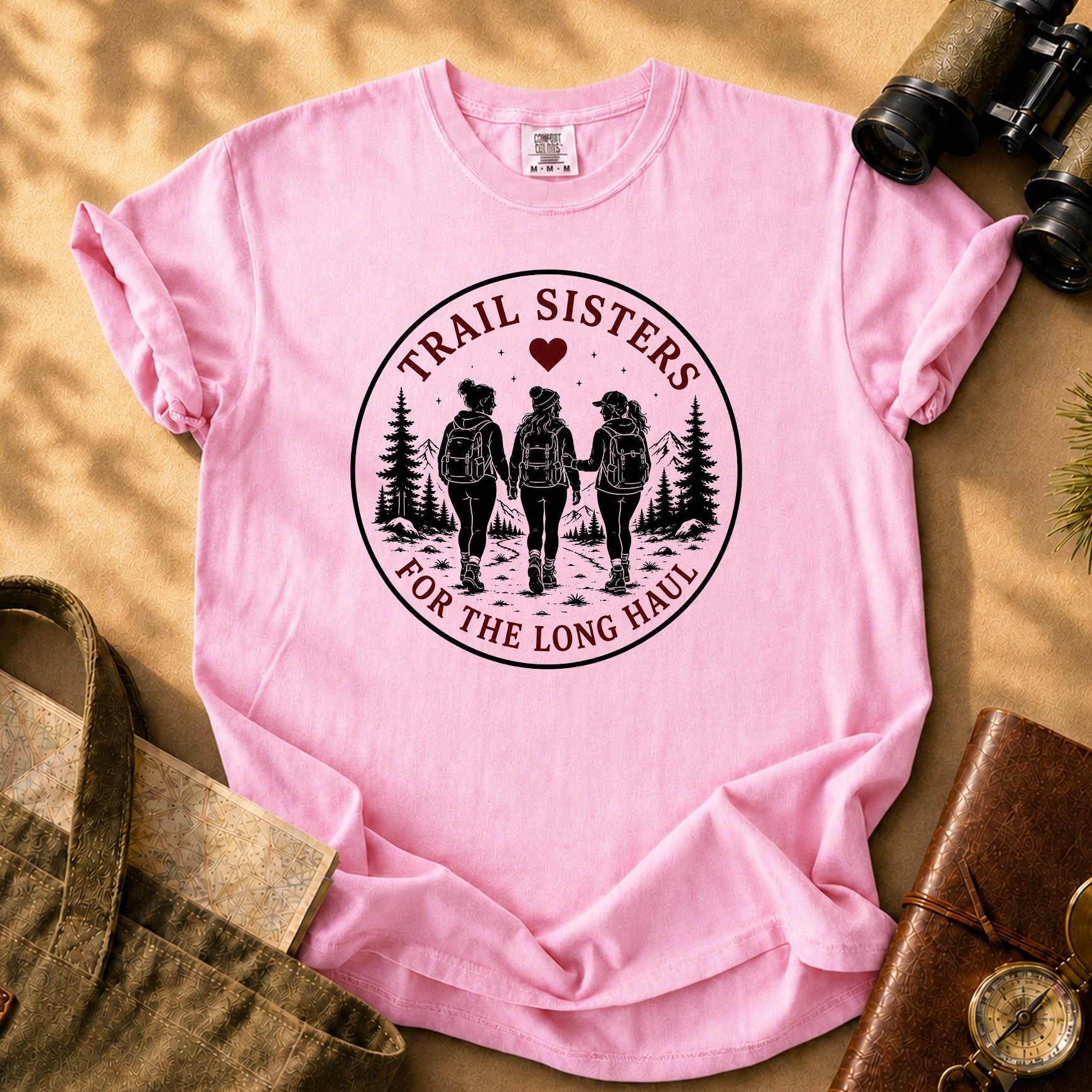 Trail Sisters for the Long Haul Tee - Blossom