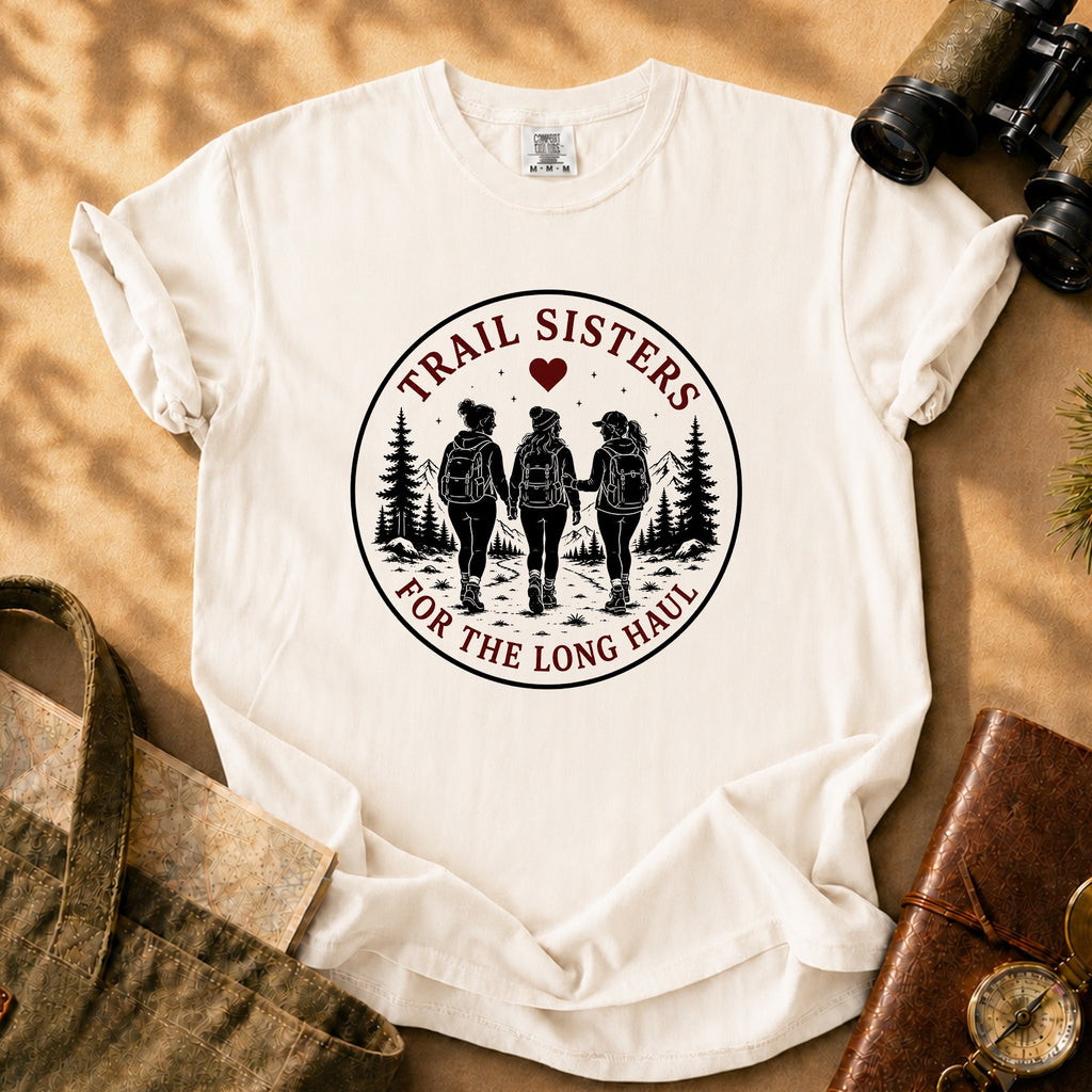 Trail Sisters for the Long Haul Tee - Ivory