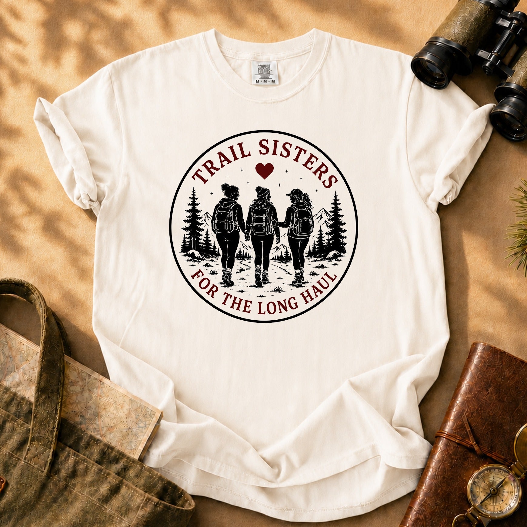 Trail Sisters for the Long Haul Tee - Ivory