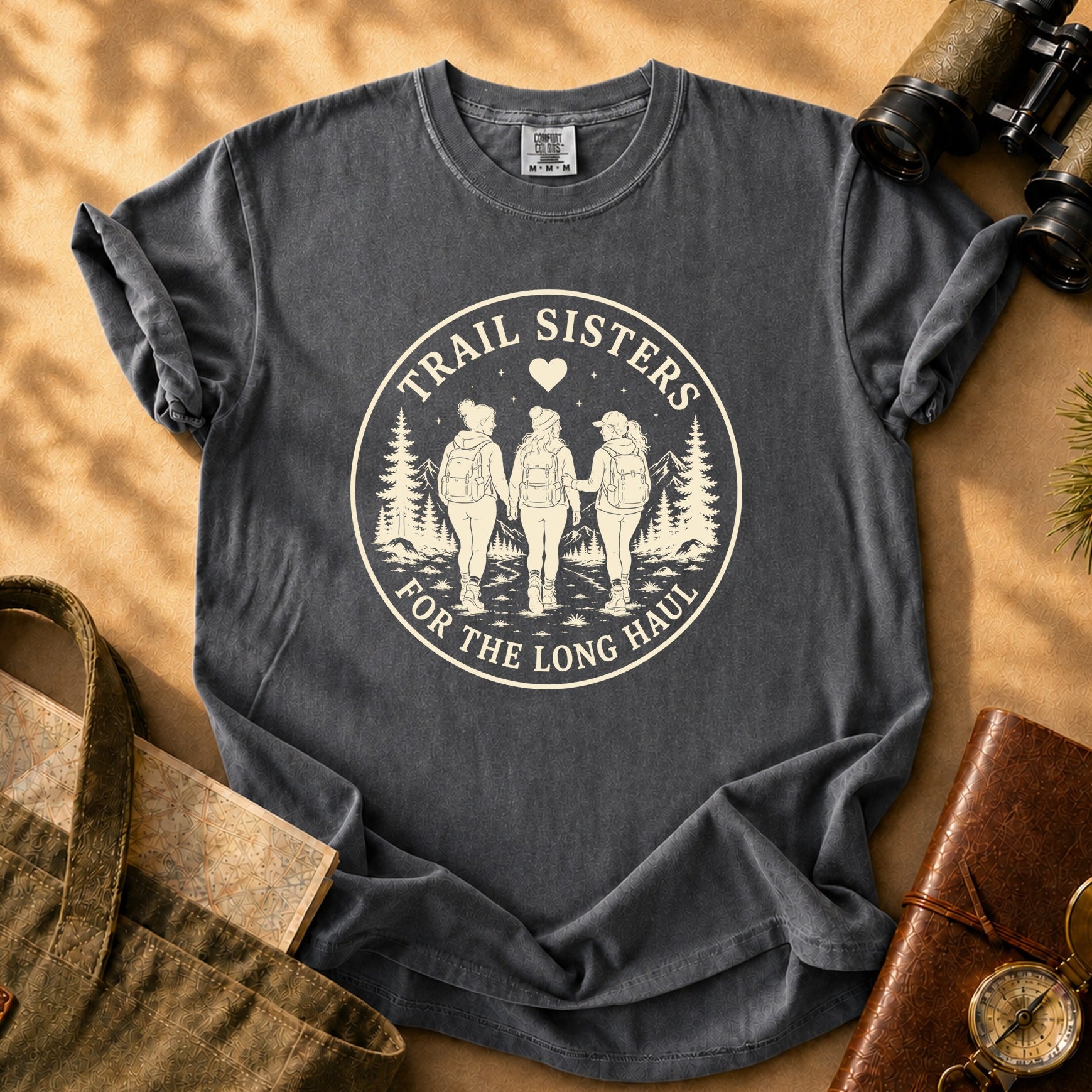 Trail Sisters for the Long Haul Tee - Pepper