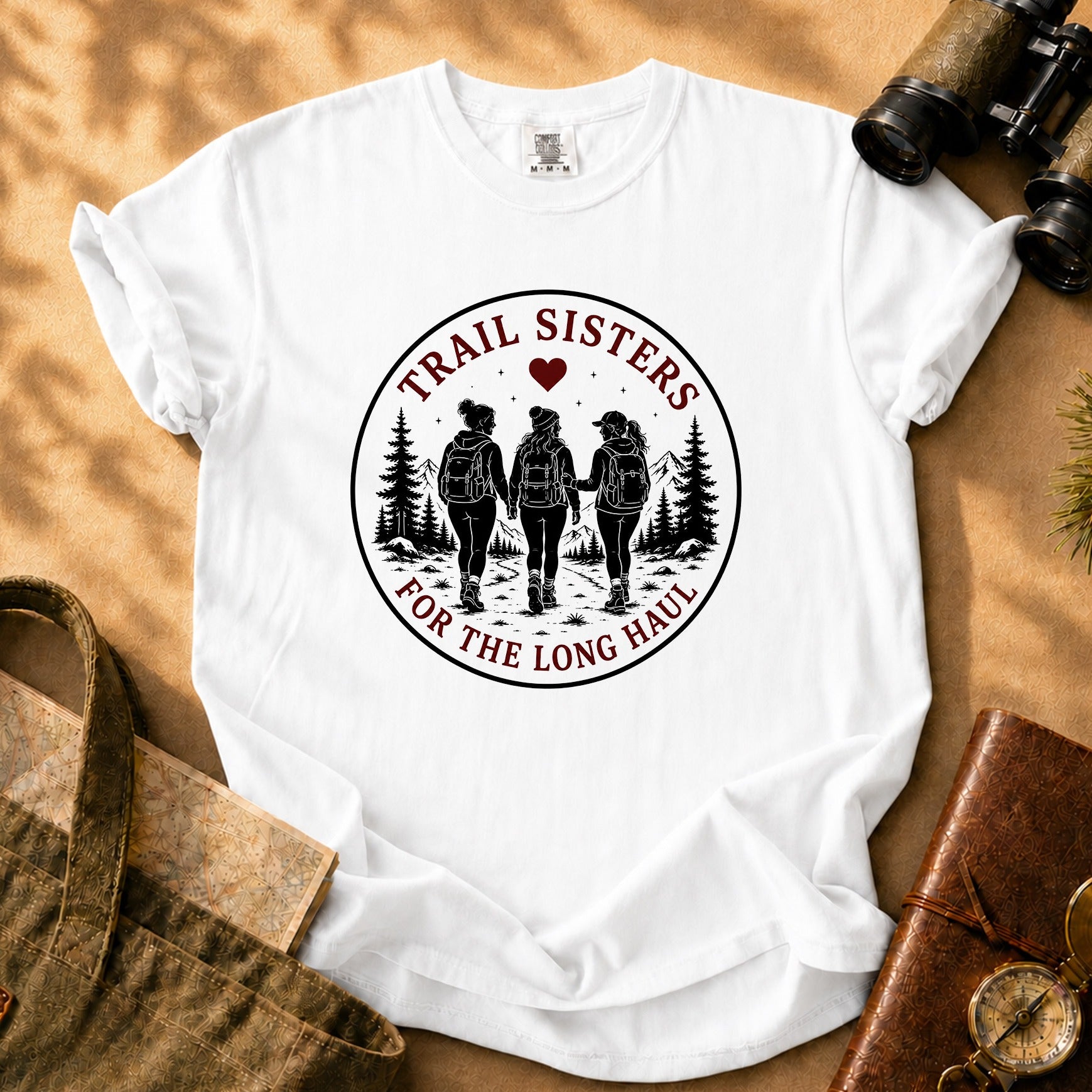 Trail Sisters for the Long Haul Tee - White