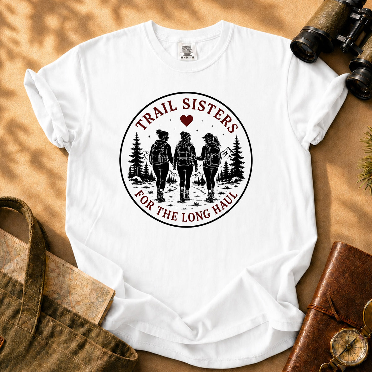 Trail Sisters for the Long Haul Tee - White