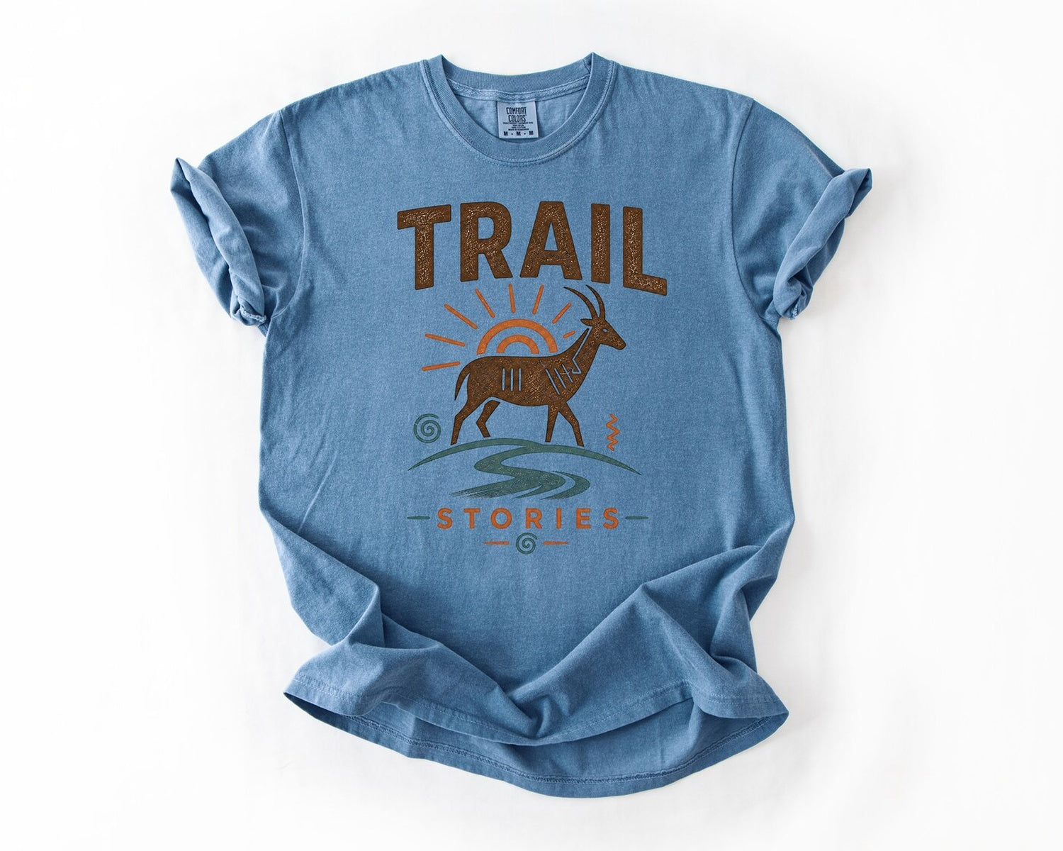 Trail Stories T-shirt - Blue Jean