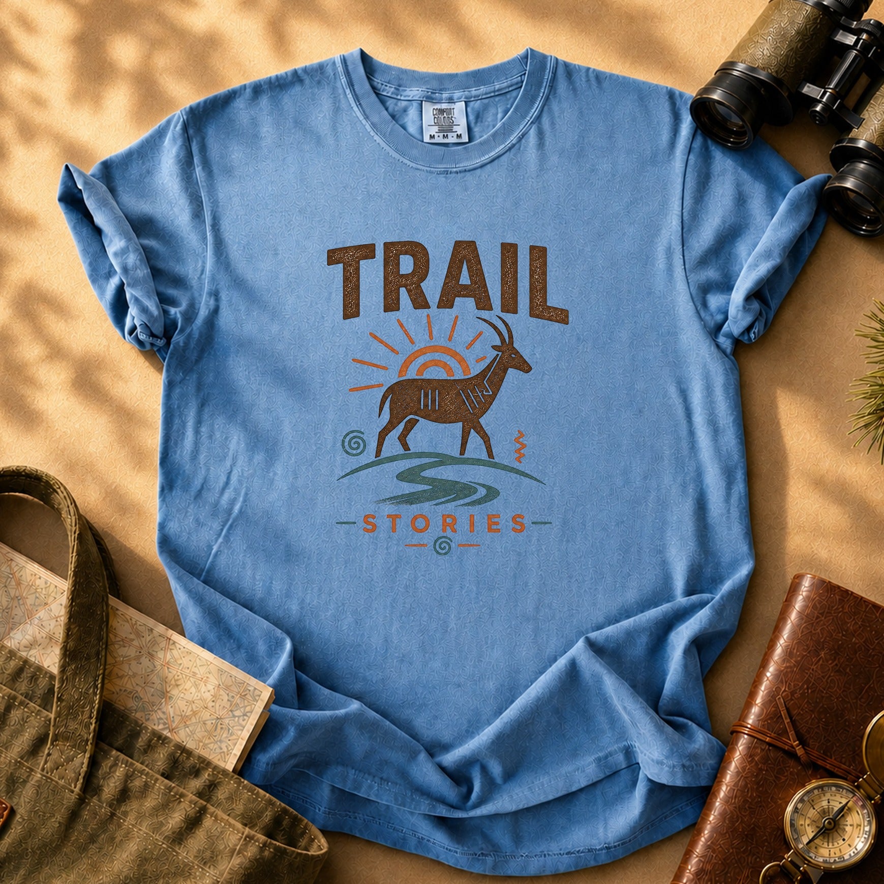 Trail Stories T-shirt - Blue Jean