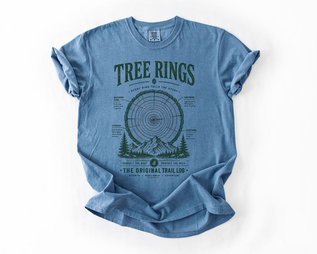 Tree Rings Tee - Blue Jean
