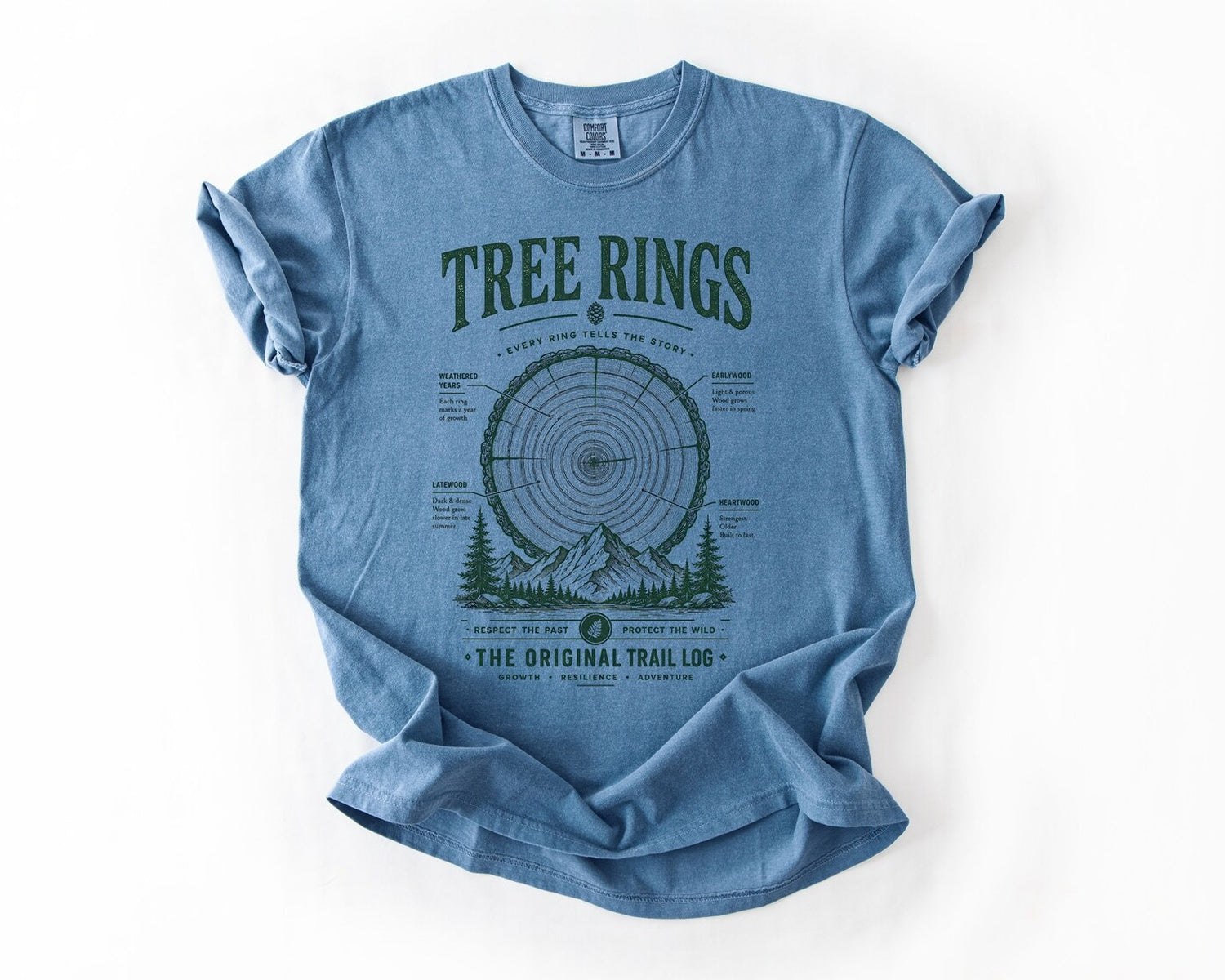 Tree Rings Tee - Blue Jean