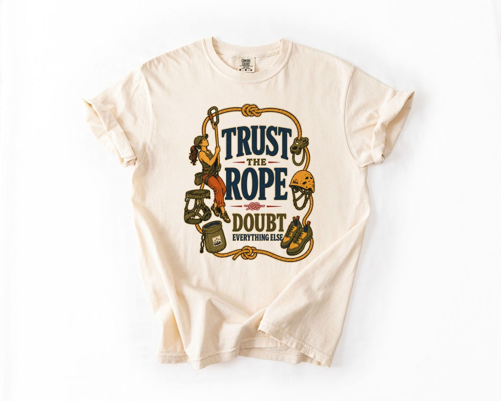 Trust the Rope Climbing T-Shirt - Ivory