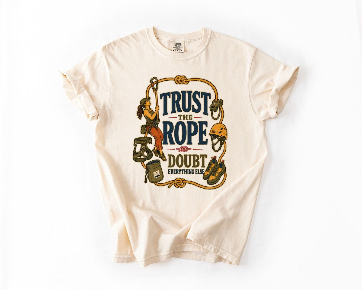 Trust the Rope Climbing T-Shirt - Ivory