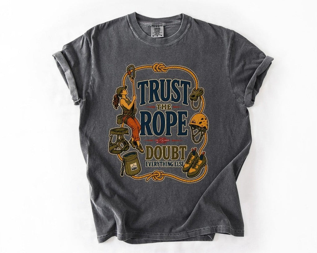 Trust the Rope Climbing T-Shirt - Pepper