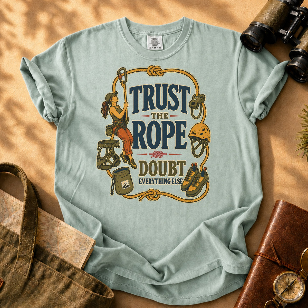 Trust the Rope Climbing Tee - Bay
