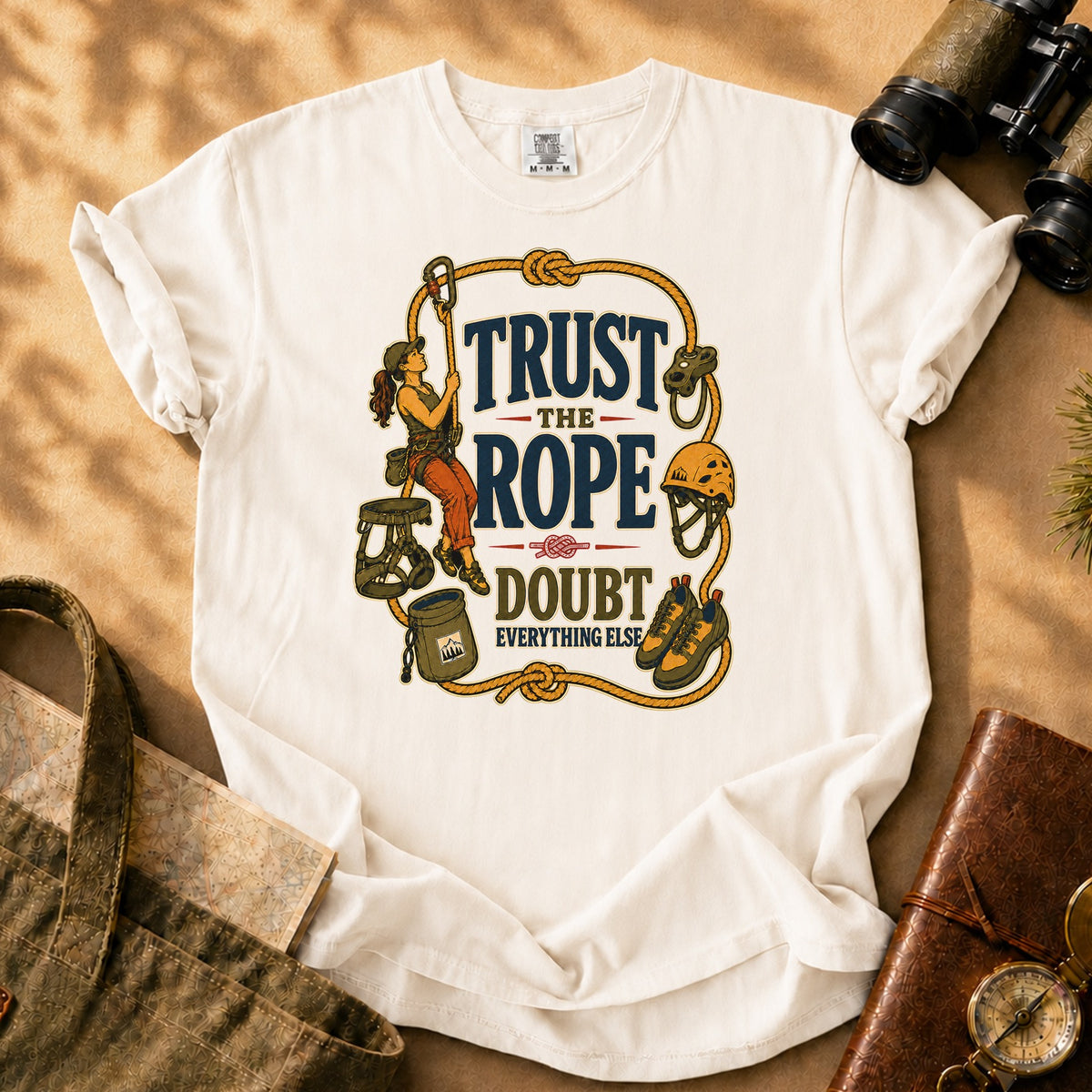 Trust the Rope Climbing Tee - Ivory