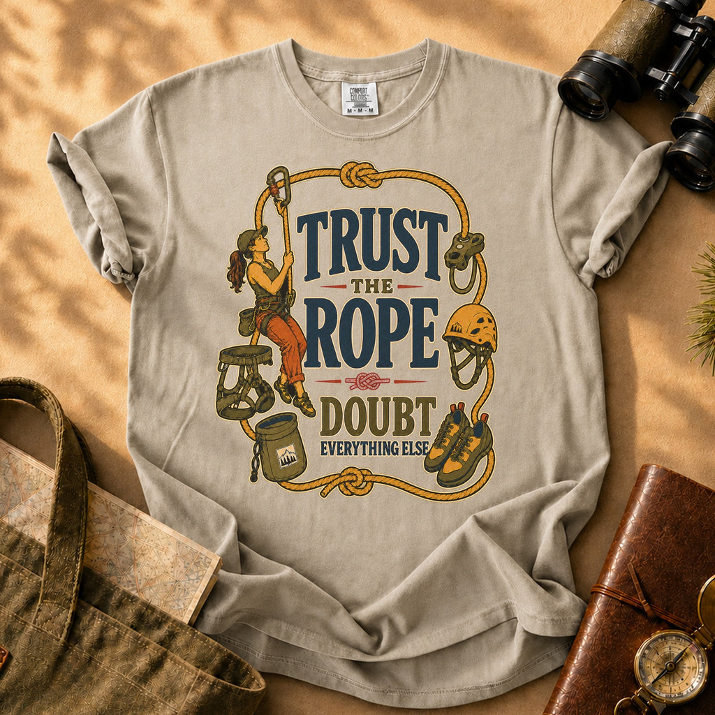 Trust the Rope Climbing Tee - Khaki