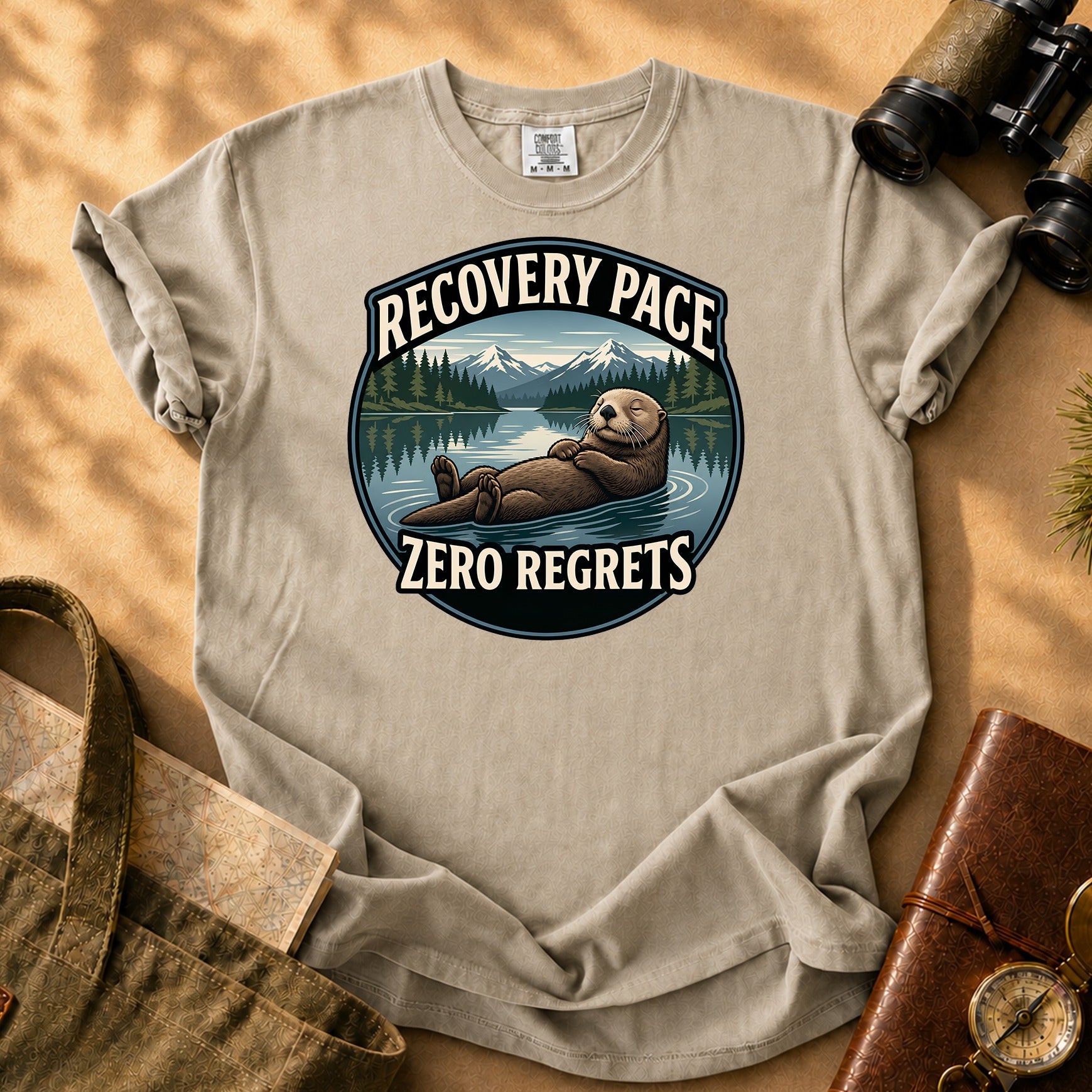 Recovery Pace Zero Regrets Tee - Khaki