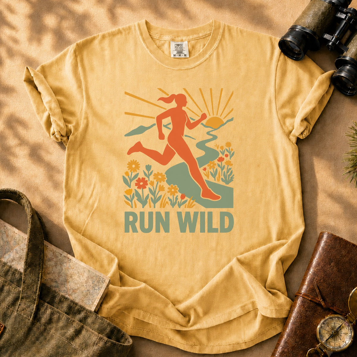 Run Wild Tee - Mustard